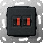 Gira 569310 Lautsprecheranschluss 2f Einsatz Schwarz m 