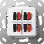 Gira 569403 Lautsprecheranschluss 4f Einsatz Reinweiß 
