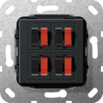 Gira 569410 Lautsprecheranschluss 4f Einsatz Schwarz m 