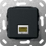 Gira 569610 MJ RJ45 Cat.6A 10 Gbit Einsatz Schwarz m 