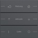 ***Gira 576328 Wippenset 3f indiv. Tastsens.4.55 Anthrazit 