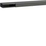 Hager B6002507030O Verdrahtungskanal ohne Boden-/Seitenstanzung aus PVC BA6 60x25mm steingrau 2 Meter 