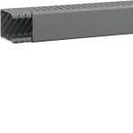 Hager BA66004007030O Verdrahtungskanal ohne Bodenstanzung aus PVC BA6 60x40mm steingrau 2 Meter 