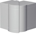 Hager BR651003H7035 Außeneck einstellbar zu BR/H/N/A/S 68x100mm Oberteil 80mm halogenfrei lichtgrau 