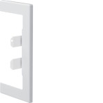 Hager BR65130W9016 Wandanschlussblende zu BR/H/N/A/S 68x130mm Oberteil 80mm aus Stahlblech verkehrsweiß 