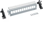 Hager FZ12MK Patch-Panel univers 12-fach für Keystone ohneTE für Hutschiene/geschraubt 