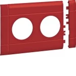 Hager GB100203020 Blende 2-fach Steckdose zu BRH 100mm anreihbar halogenfrei rot 