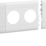 **Hager GB10020K9010 Blende 2-fach Steckdose zu BR 100mm anreihbar halogenfrei reinweiß 