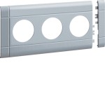 Hager GB10030LAN Blende 3-fach Steckdose zu BRH 100mm anreihbar halogenfrei alu lackiert 