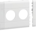 Hager GB120209010 Blende 2-fach Steckdose zu BRA/H/S 120mm anreihbar halogenfrei reinweiß 