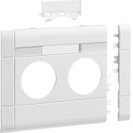 Hager GB120219010 Blende 2-fach Steckdose zu BRA/H/S 120mm beschriftbar anreihbar halogenfrei reinweiß 