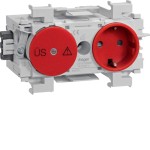 Hager GS12013020 Steckdose+Feinschutz mit Wago Steck-/Klemmtechnik Frontrastend verkehrsrot 
