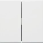 Hager GW2B9010 Wippe 2-fach für Schalter/Taster für Rahmenblende 55 halogenfrei reinweiß 
