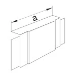 Hager M54667030 T-Stück aus Kunststoff halogenfrei zu Leitungsführungskanal LF 60x90mm steingrau 