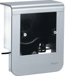 Hager SL20055901D1 Geräteträger universal design für UP-Geräte mit Rahmen SL 20x55mm Dekor Alu 