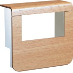 Hager SL20055932D2 Geräteträger-Oberteil mit seitlichen Spiegelflächen SL 20x55mm Dekor Buche 