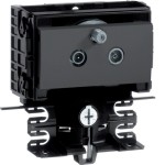 Hager SL200559489011 Geräteträger - Technikteil SAT Durchgangsdose SL 20x55 schwarz 
