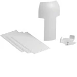 Hager SL20080819010 Abzweig auf EK 40x40mm aus ABS zu Sockelleistenkanal SL 20x80mm reinweiß 
