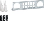 Hager UM00M3 Multimedia Kit,Patch-Panel Geräte- und Kabelhalter für 2x Steckdose 
