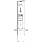 Hager ZAS202HH1 Zähleranschlusssäule 202 universZ 1 Zählerplatz 3-Punkt 5-polig 