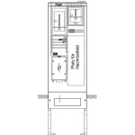 Hager ZAS205EY8 Zähleranschlusssäule 205 universZ 1 ZP 1 SG 3-Punkt 4-pol Leerplatz HAK 