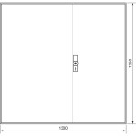 Hager ZB45W Zählerschrank universZ 1250x1300x205mm Schutzklasse II 480 Platzeinheiten 