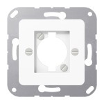 Jung 168-1WW Abdeckung für Lautsprecher-Buchse für XLR-Steckverbinder (D-Serie) Thermoplast 50x50mm alpinweiß 