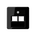 Jung 169-2UAESW Abdeckung für IAE/UAE-Anschlussdosen 2x8-polig Thermoplast 50x50mm schwarz 