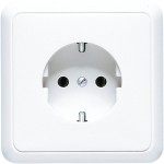 Jung 5520WW SCHUKO Steckdose 16A 250V mit Rahmen Duroplast Serie CD alpinweiß 