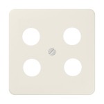 Jung 561-4SAT1 Abdeckung für 4-Loch SAT-TV-Steckdose (Hirschmann) Thermoplast Serie CD cremeweiß 