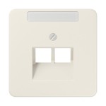 Jung 569-2NAUA Abdeckung für IAE/UAE-Anschlussdosen 2x8-polig mit Schriftfeld Thermoplast Serie CD cremeweiß 