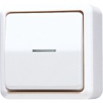 Jung 606KO5AWW Wipp-Kontrollschalter Universal Aus-Wechsel 10AX 250V AP 600 alpinweiß 
