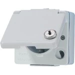 Jung 620WSL SCHUKO Steckdose 16A 250V Klappdeckel mit Sicherheitsschloss IP44 WG 600 