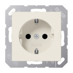 Jung A1520BFKI SCHUKO Steckdose 16A 250V integrierter erhöhter Berührungsschutz SAFETY+ Thermoplast Serie AS cremeweiß 