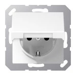 Jung A1520BFKLWW SCHUKO Steckdose 16A 250V Klappdeckel Thermoplast Serie A alpinweiß 