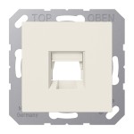 Jung A1569-1WE Abdeckung (gerastet) für Modular-Jack-Steckbuchsen 1-fach UMA-CAT6A RADIALL Panduit Assmann mit Schriftfeldern Thermoplast Serie AS cremeweiß 
