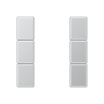 Jung A503TSAAL Tastensatz 3-fach F50 Serie A aluminium 