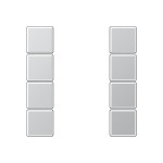 Jung A504TSAAL Tastensatz 4-fach F50 Serie A aluminium 