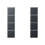 Jung A504TSAANM Tastensatz 4-fach F50 Serie A anthrazit matt 