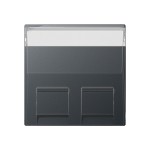 Jung A569-30BFPLANM Abdeckung für Montageadapter 30° 2-fach mit Schriftfeld Thermoplast lackiert Serie A anthrazit matt 