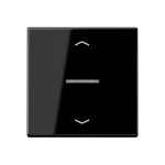 Jung A590BFKO5PSW Wippe 1-fach mit Lichtleiter mit Pfeilsymbolen Thermoplast Serie A schwarz 