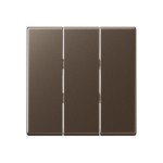 Jung A593BFMO Wippe 3-fach Thermoplast lackiert Serie A mokka 