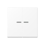 Jung A595KO5WWM Wippe 2-fach mit Lichtleiter Serie A schneeweiß matt 