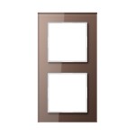 Jung AC582GLMO Glasrahmen 2-fach senkrechte und waagerechte Montage Glas A CREATION mokka 