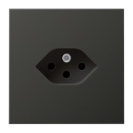 Jung AL1520-13SEVAN Ein-fach-Steckdose Schweizer Norm Typ 13 Serie LS anthrazit (lackiertes Aluminium) 