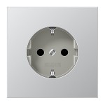 Jung AL1520KI SCHUKO Steckdose 16A 250V integrierter erhöhter Berührungsschutz SAFETY+ Serie LS Aluminium 