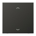 Jung AL1700PAN LB-Management Taster 1-fach mit Pfeilsymbolen Aluminium lackiert Serie LS anthrazit (lackiertes Aluminium) 
