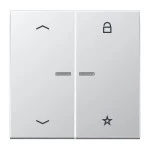 Jung AL1701P Steuertaste Universal mit Pfeilsymbolen Aluminium AlMg1 Naturton mattgebeizt Serie LS Aluminium 