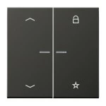 Jung AL1701PAN Steuertaste Universal mit Pfeilsymbolen Aluminium lackiert Serie LS anthrazit (lackiertes Aluminium) 