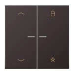 Jung AL1701PD Steuertaste Universal mit Pfeilsymbolen Aluminium lackiert Serie LS dark (lackiertes Aluminium) 